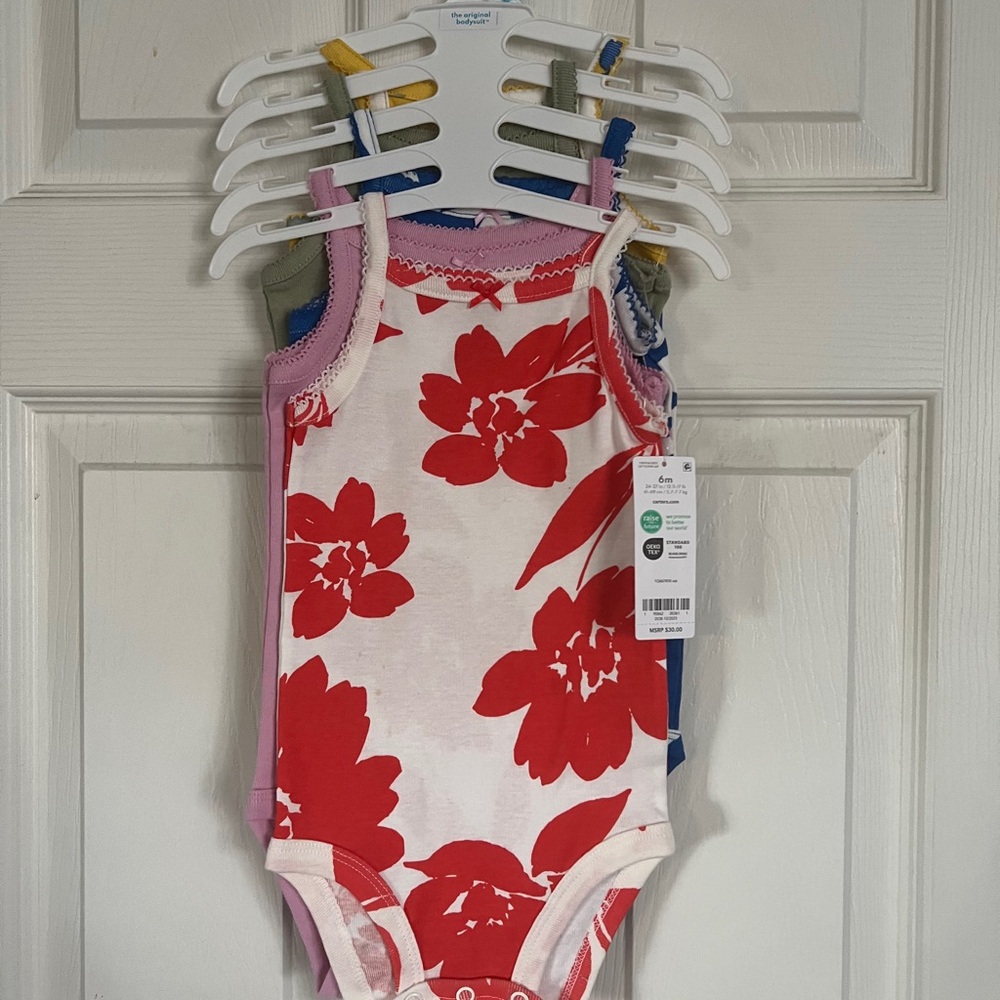 Carter's White and Red Baby Bodysuit
